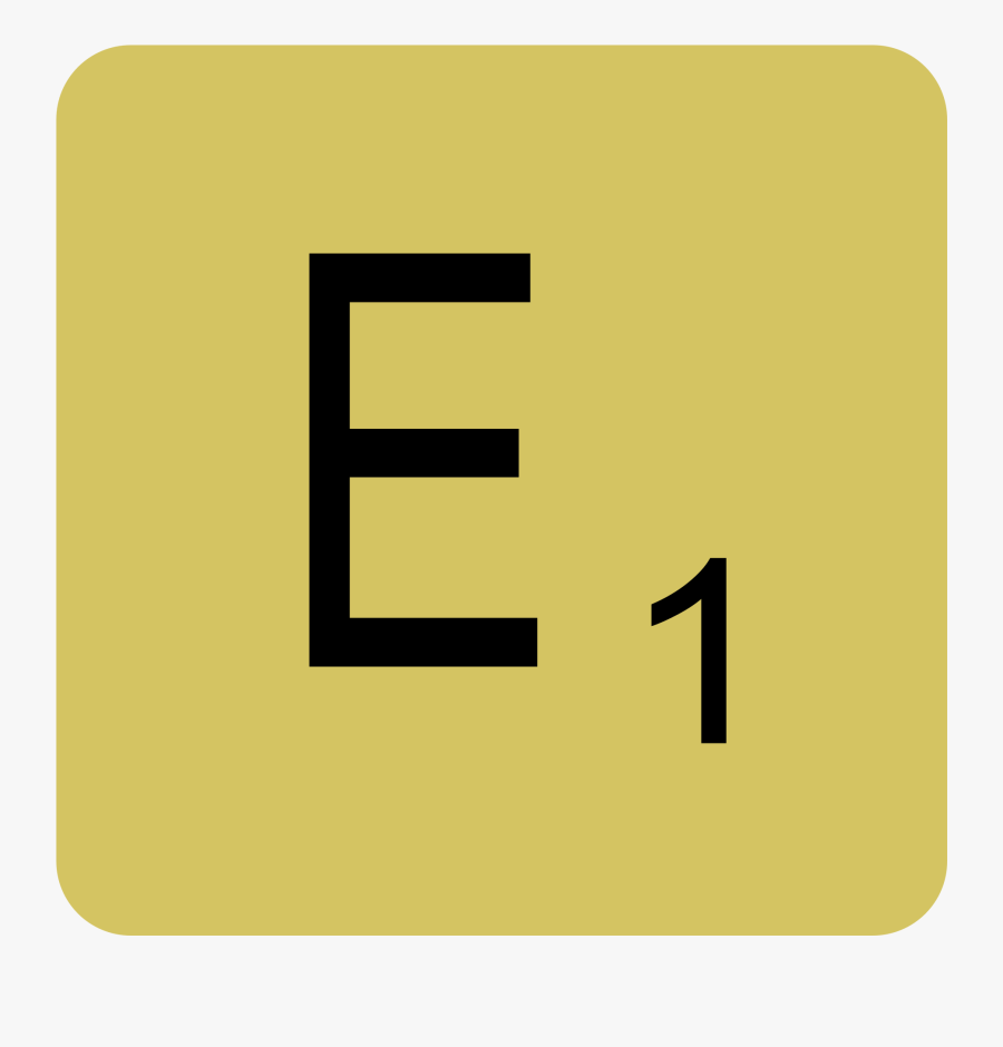 Scrabble Tile E Svg, Transparent Clipart