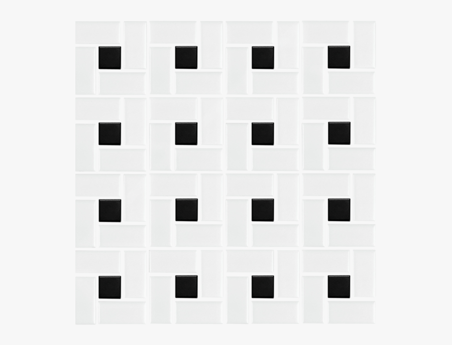 Floor Clipart Black Square Tile - Pinwheel Tile With Black Grout, Transparent Clipart