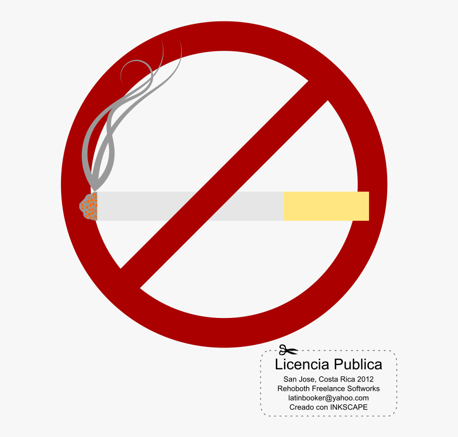 No Fumar - Transparent Background Red Circle With Line, Transparent Clipart