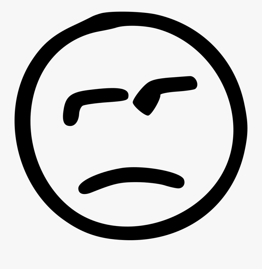 Dislike Bad Attitude Sad Comments - Wondering Black And White Emoticon, Transparent Clipart