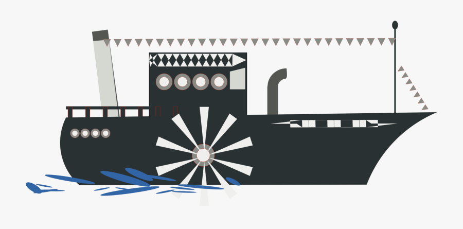 Miss Issippi Or Miss Ouri - Riverboat Cartoon, Transparent Clipart