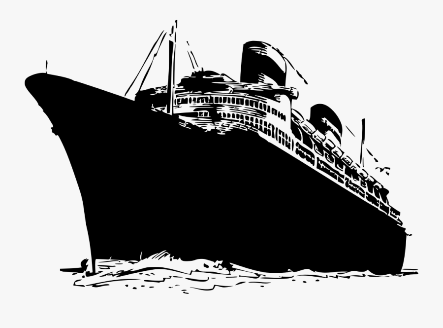Ship Svg Passenger - Queen Mary Ship Drawing, Transparent Clipart