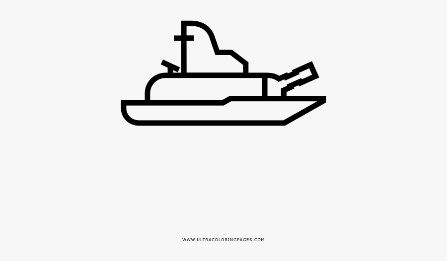 Military Ships Coloring Page, Transparent Clipart