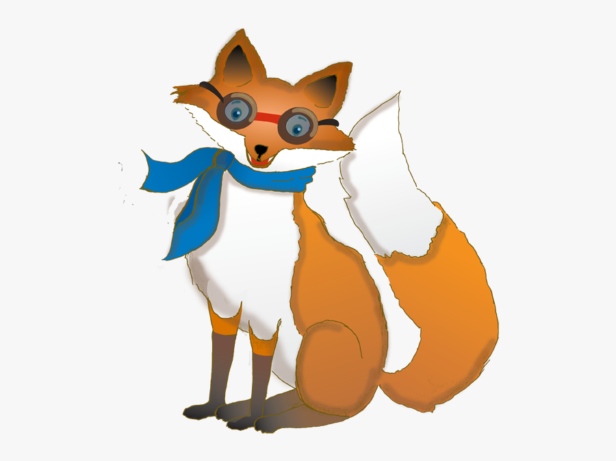 Fox=renard - Cartoon, Transparent Clipart