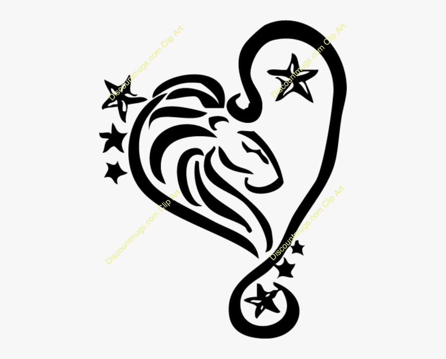Leo Tattoo Designs Clipart Leo Tattoo Zodiac - Lion Star Sign Tattoo, Transparent Clipart