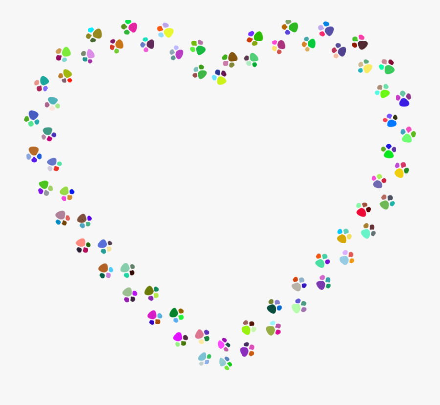 Heart,love,area - Paw Print Backgrounds Free, Transparent Clipart