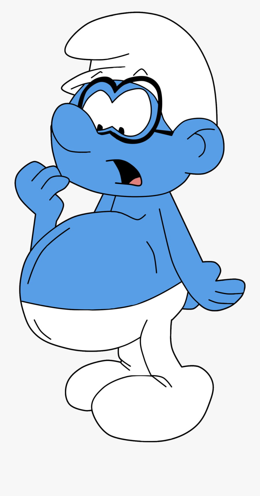 Big Pregnant Brainy By Heinousflame Big Pregnant Brainy - Brainy Smurf Pregnant, Transparent Clipart