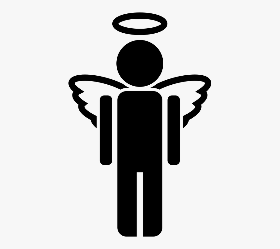 Black Angel Clipart, Transparent Clipart