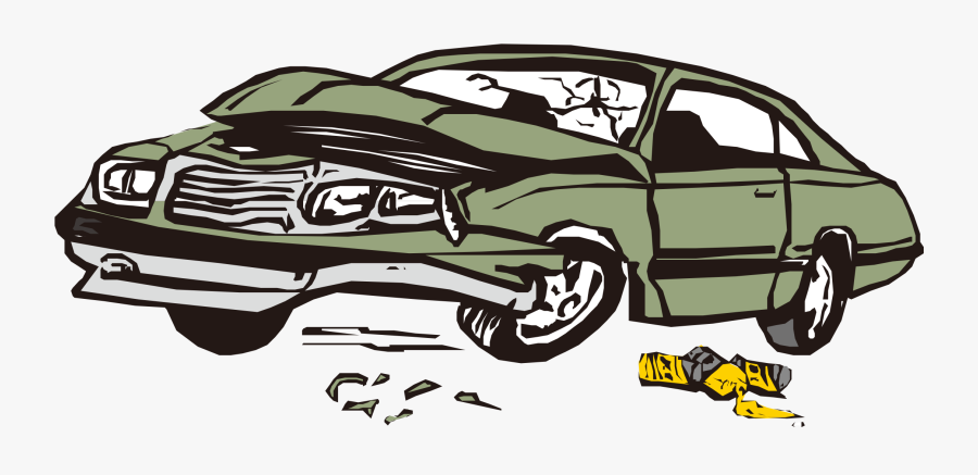 Vector Cartoon Hand Painted Green Broken Car Png Download, Transparent Clipart