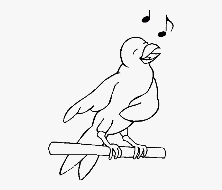 Sing Cheerfully Birds Coloring Pages Clipart , Png - Birds Chirping Clip Art, Transparent Clipart