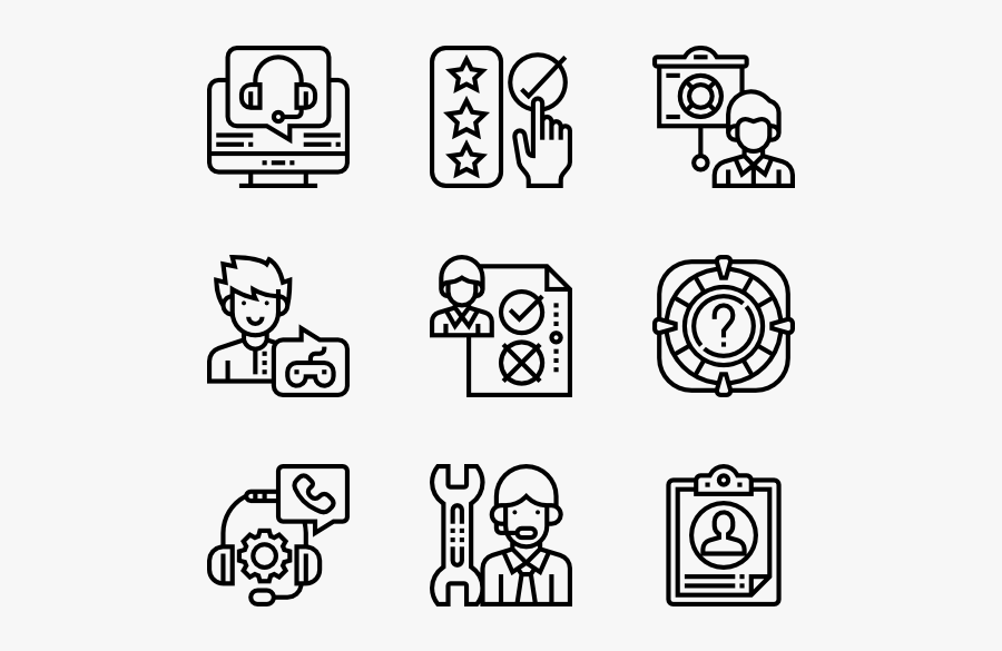 Customer Support - Manufacture Icons, Transparent Clipart
