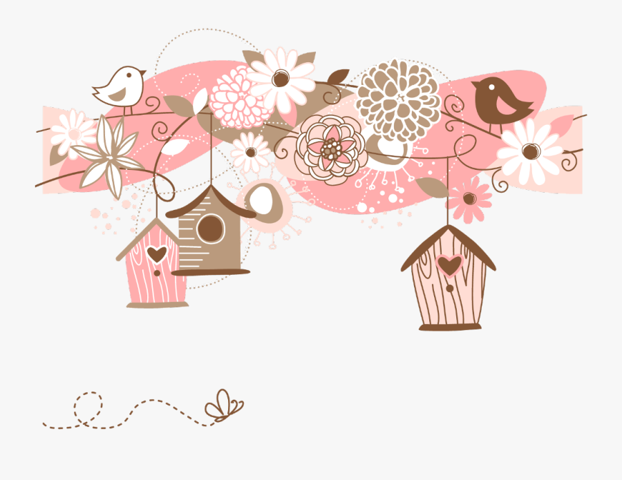 #birds #birdhouse #birdies #colourful #flowers #nature - Baby Shower By Mail Invite, Transparent Clipart
