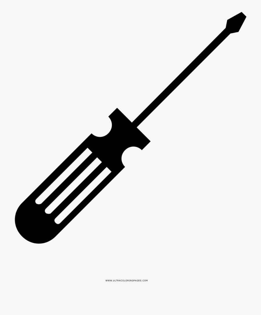 Screwdriver Coloring Page Clipart , Png Download - Desenho De Chave De Fenda Png, Transparent Clipart