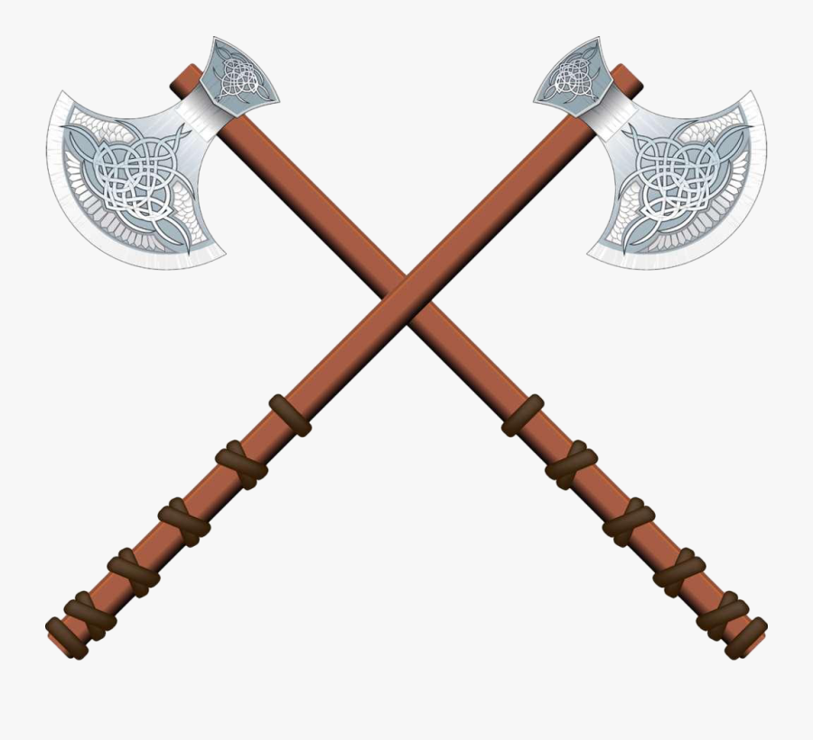 Axe Celts Illustration - Hachas De Guerra Celtas, Transparent Clipart