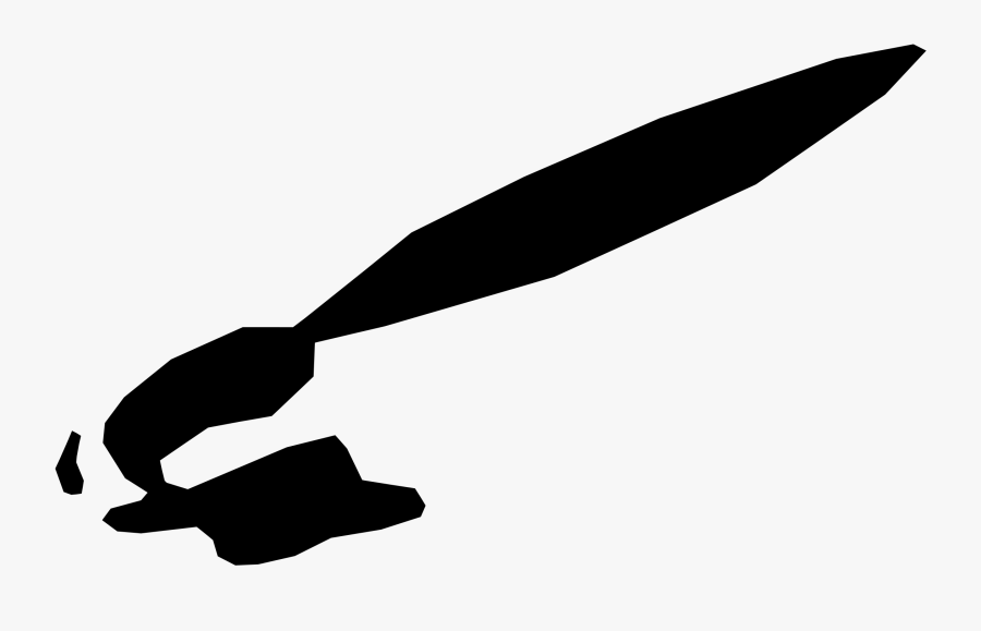 Black And White Microsoft Paint Paintbrush Painting - Paint Black Brush Clip Art, Transparent Clipart