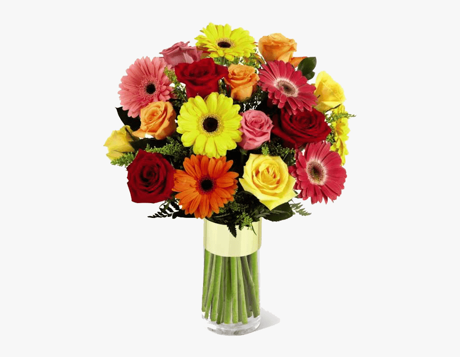 Roses And Gerbera Daisy Bouquets, Transparent Clipart