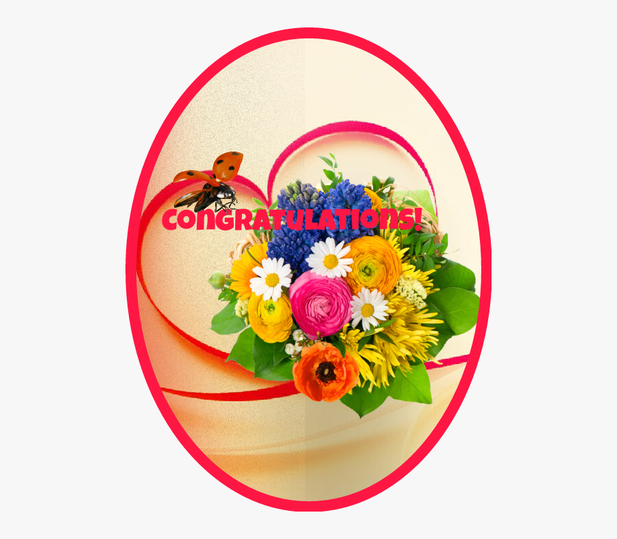 Transparent Congratulations Images With Flowers Png - Flower Top View Png, Transparent Clipart