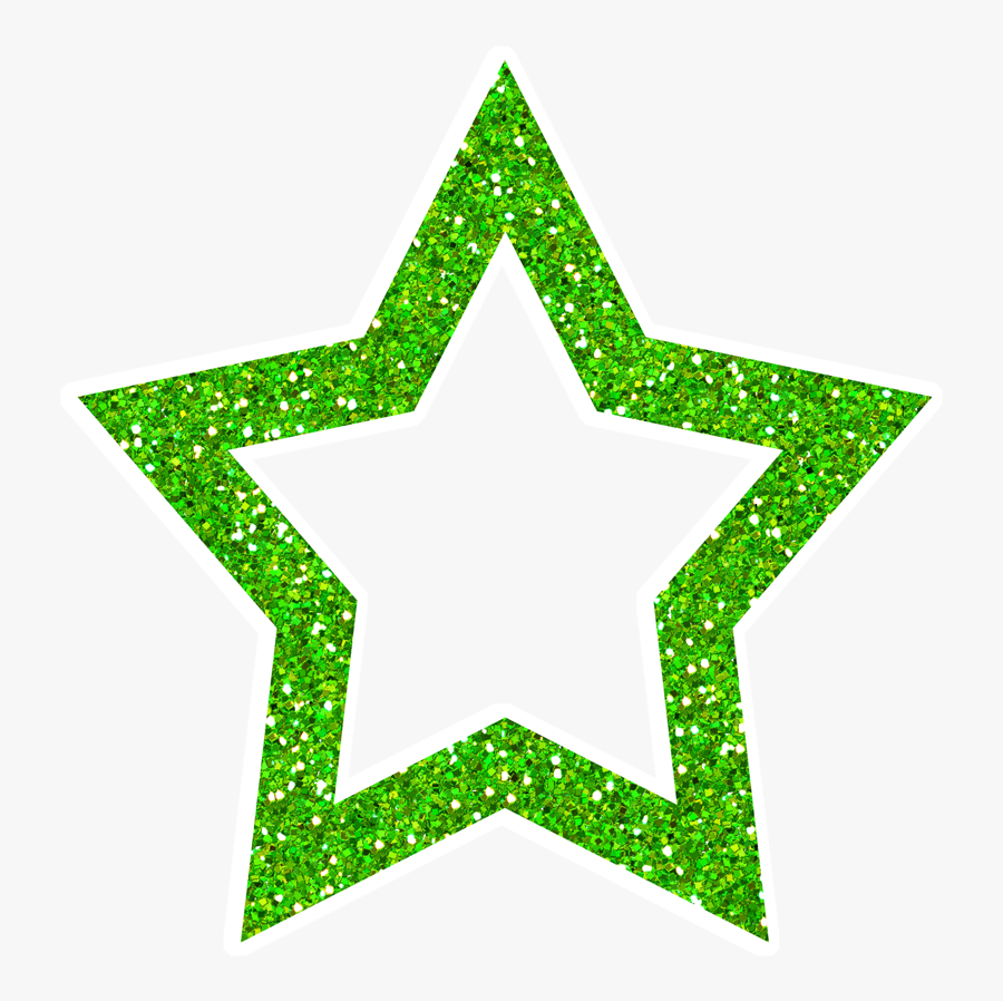 Star Png Giltter - Green Star Transparent Background, Transparent Clipart