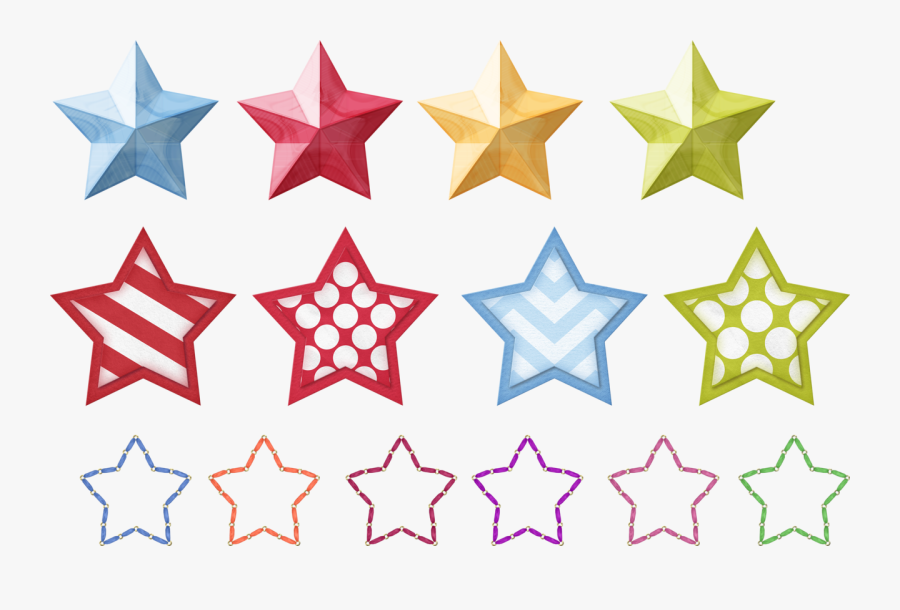 Stars Png Transparent Background - 3 Stars Drawing Colorful, Transparent Clipart