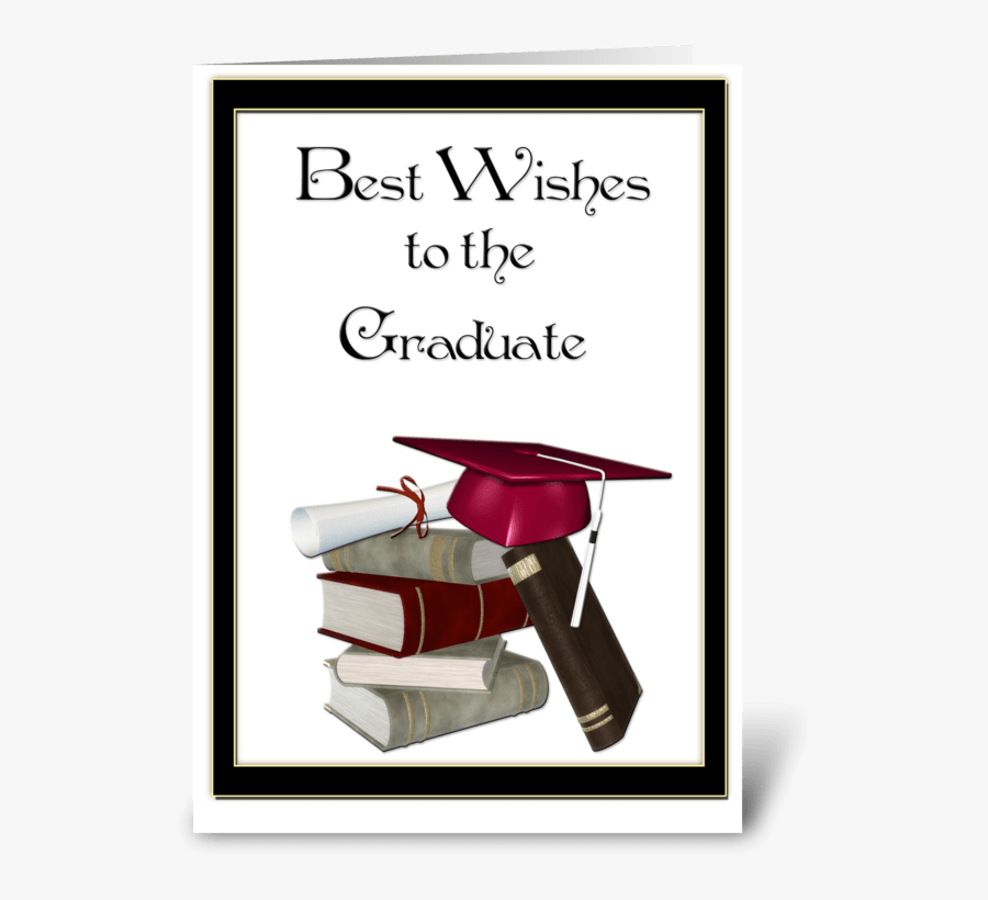 Graduate Congratulations, Books, Red Cap Greeting Card - Poster, Transparent Clipart