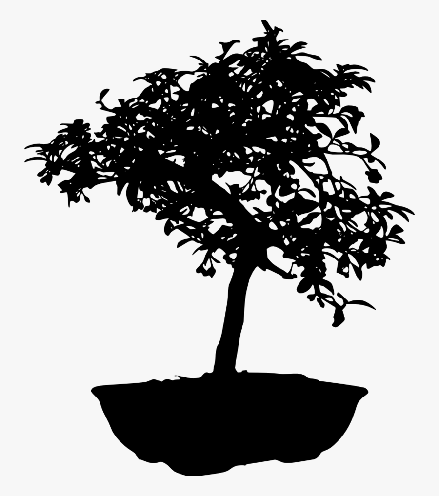 Bonsai Silhouette Png, Transparent Clipart