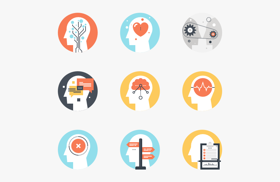 Clip Art Brain Vector - Thinking Brain Icon, Transparent Clipart