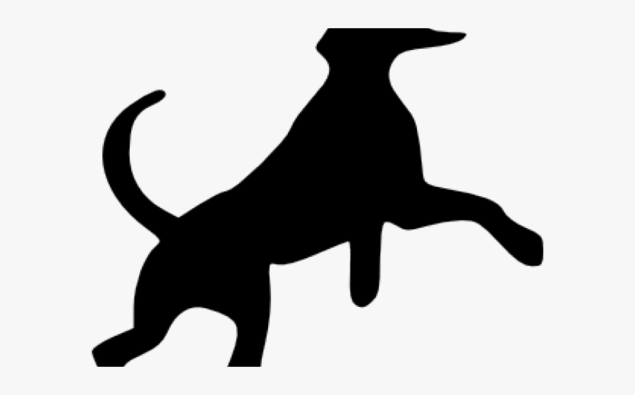 Dog Clip Art - Silhouette Of Barking Dog, Transparent Clipart