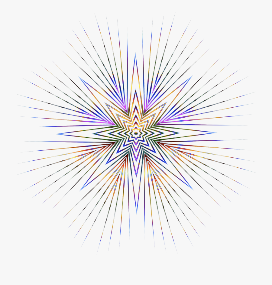 Prismatic Radioactive Star No Background Clip Arts - Visual Arts, Transparent Clipart