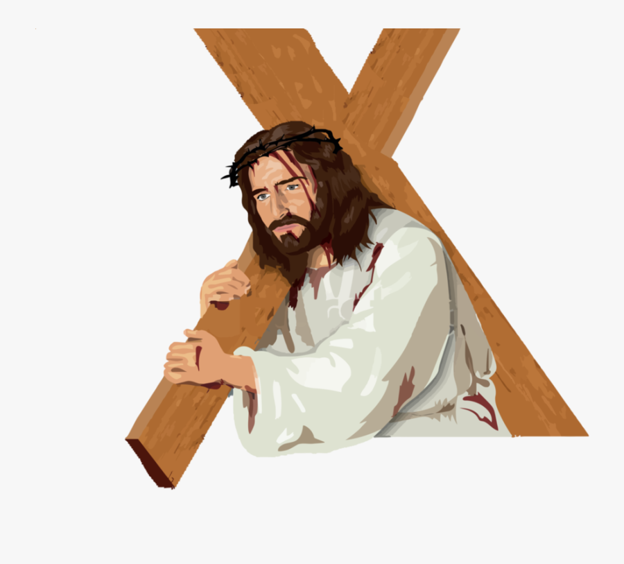 Download Christianity Christian Cross Jesus Free Download - Jesus With Cross Png, Transparent Clipart