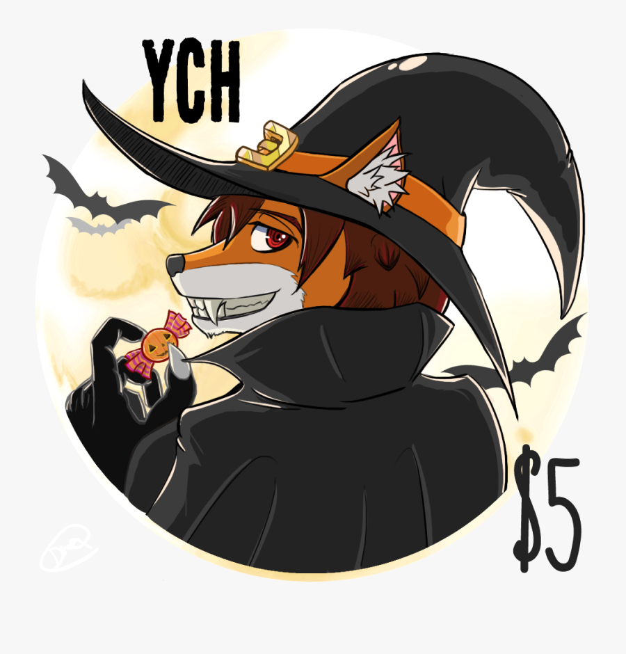 Ych Halloween Moon Portrait - Cartoon, Transparent Clipart