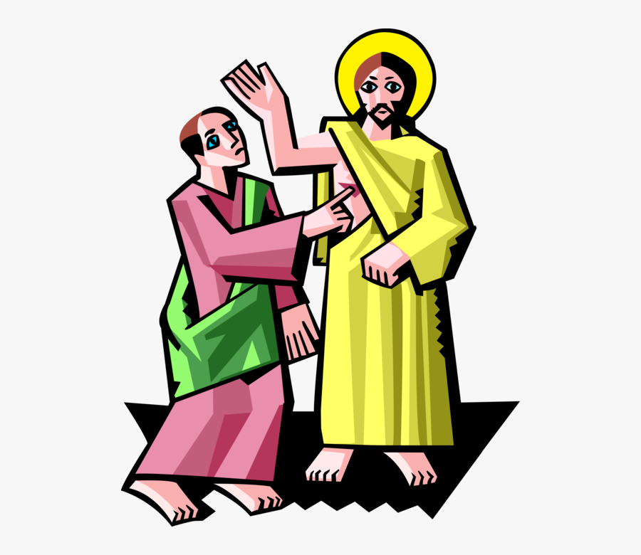 Christ With Doubting Thomas - Clipart Doubting Thomas, Transparent Clipart