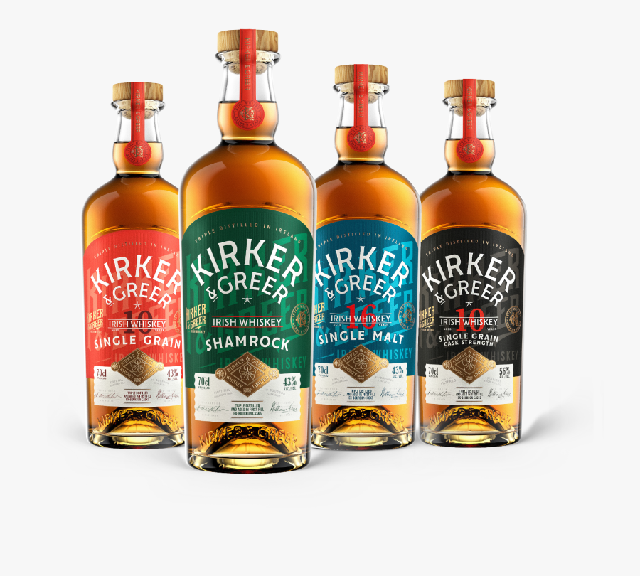 Kirker Greer Irish Whiskey Bottle - Kirker Greer Whiskey, Transparent Clipart