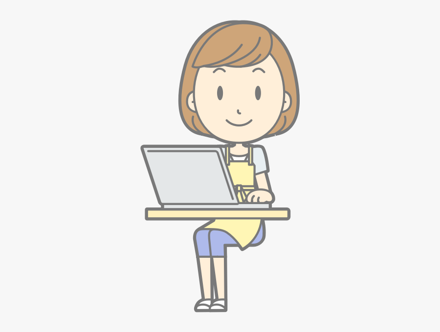 Female Computer User - Hot Clipart, Transparent Clipart