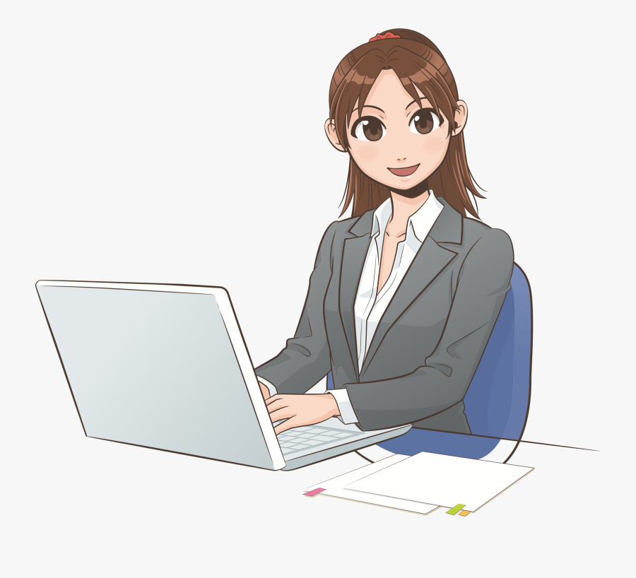 User Personal Computer Laptop Information - Computer User In Cartoon, Transparent Clipart