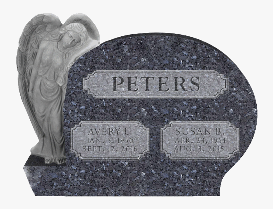 Leaning Angel Bahama Blue - Headstone, Transparent Clipart