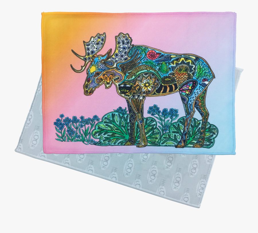 Moose Microfiber Cleaning Cloth - Illustration, Transparent Clipart
