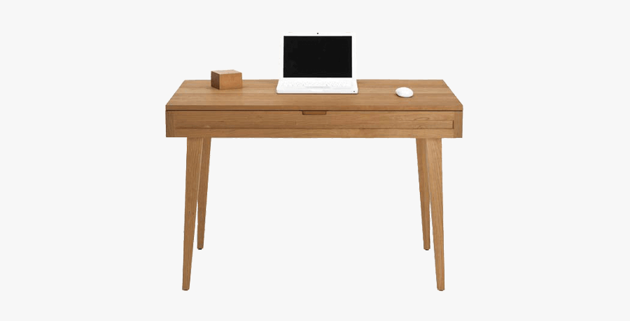 Modern Study Table With Single Storage Drawer - Wooden Single Study Table, Transparent Clipart