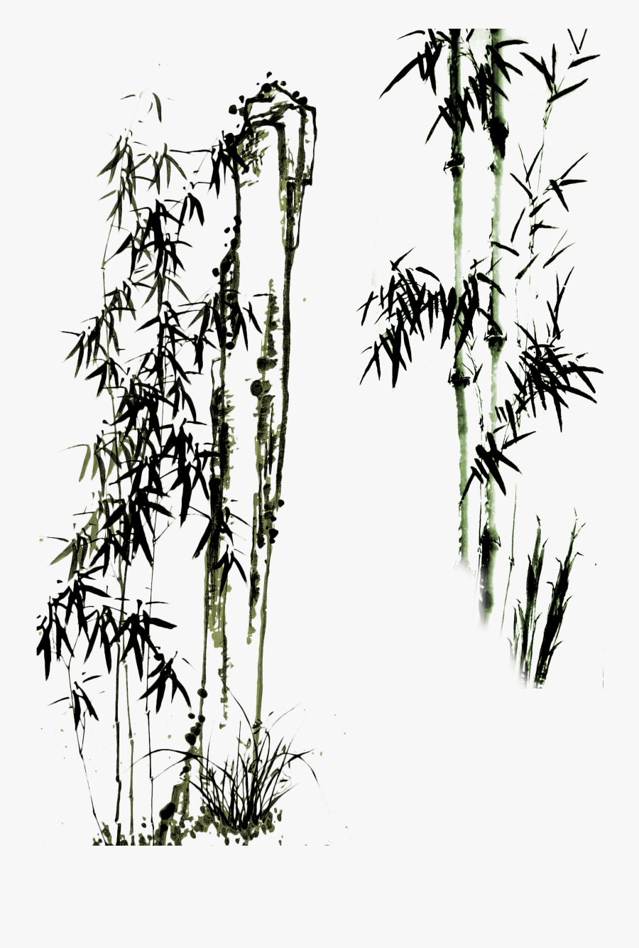 Paper Bamboo Chinese Painting - Chinese Painting Bamboo Png, Transparent Clipart