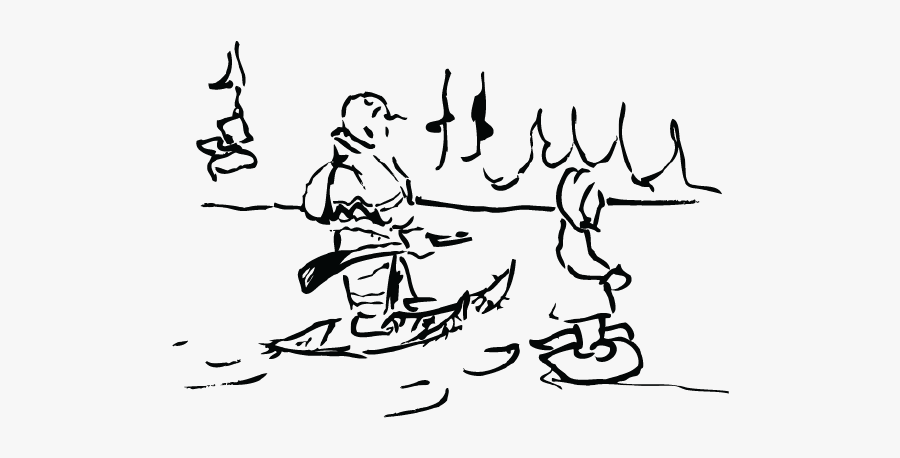 Sledding Drawing First Nations - Snowshoes Cartoons, Transparent Clipart