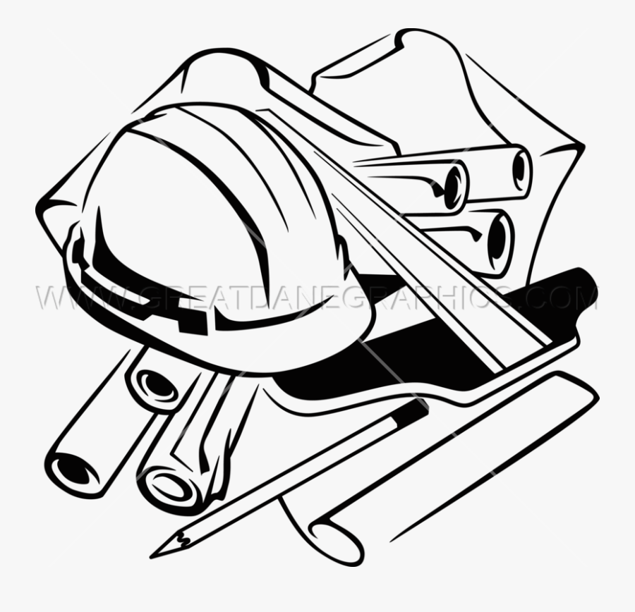Engineer Clipart Black And White - Engineer Cartoon Black And White, Transparent Clipart