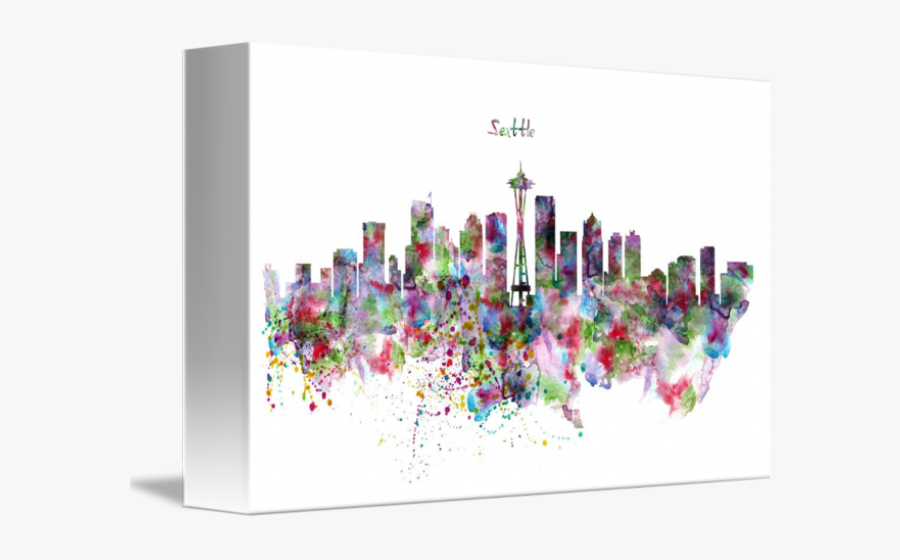 Seattle Skyline Silouette - Seattle Skyline Silhouette, Transparent Clipart