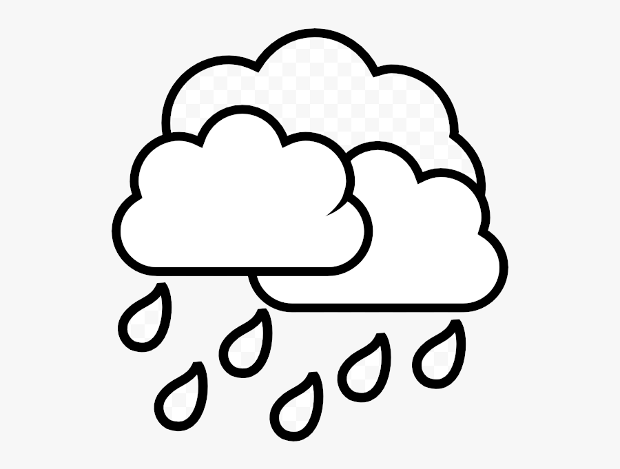 Thunderstorm Weather Storm Rain Clip Art Clipart Stunning - Rain Cloud Clipart Black And White, Transparent Clipart