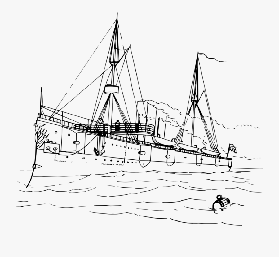 Caravel,lugger,baltimore Clipper - Nave A Vapor Png, Transparent Clipart