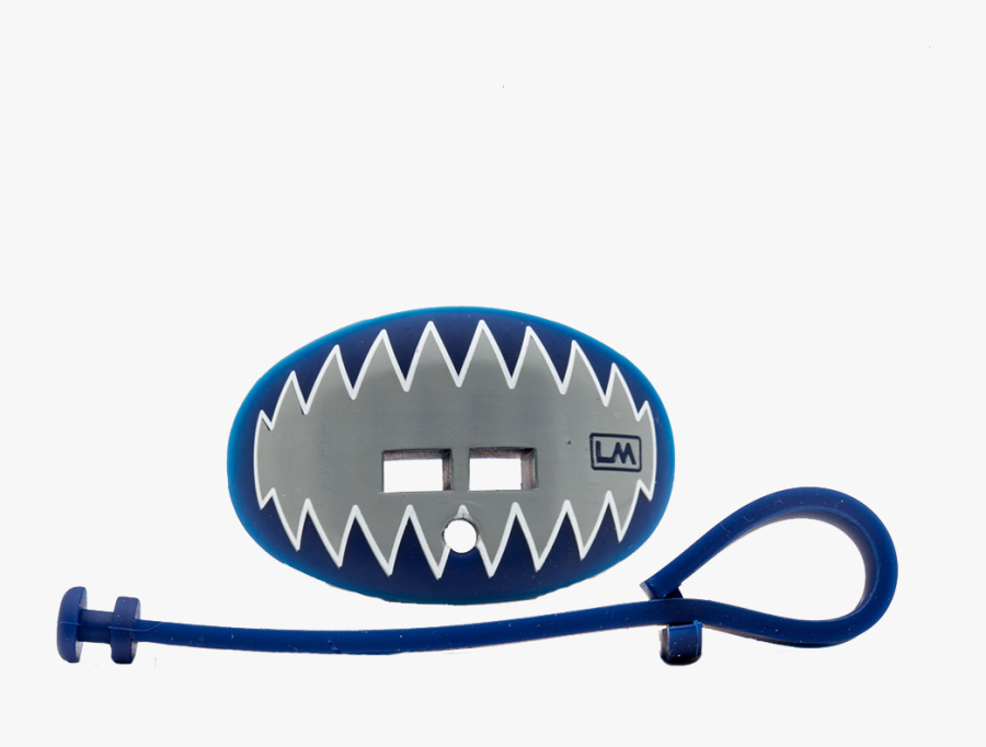 Loudmouthguards Shark Teeth Bronco Navy Blue - Mouthguard, Transparent Clipart