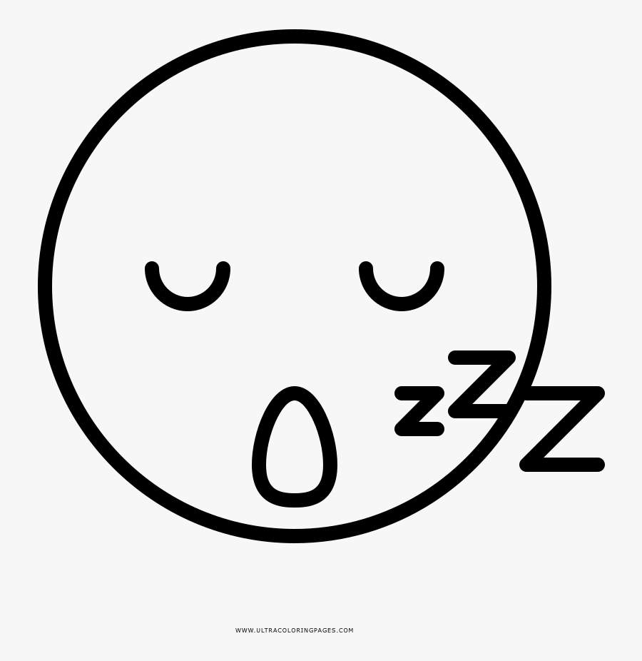 Coloring Book Drawing Face White Png Image With- - Sleepy Face For Coloring, Transparent Clipart