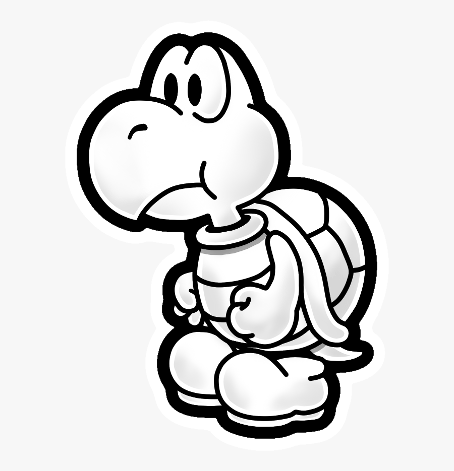 Super Paper Mario Koopa Clipart , Png Download - Koopa Troopa Paper Mario, Transparent Clipart