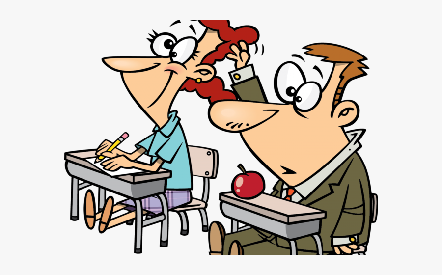 Survival Clipart Mapping - Cartoon Student At Desk, Transparent Clipart