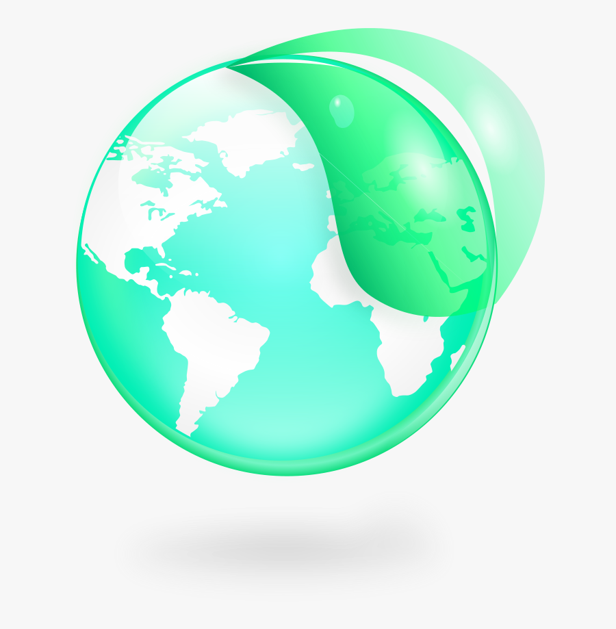 Environmental / Eco Globe & Leaf Icon Png Images Clipart - Make A Globe, Transparent Clipart