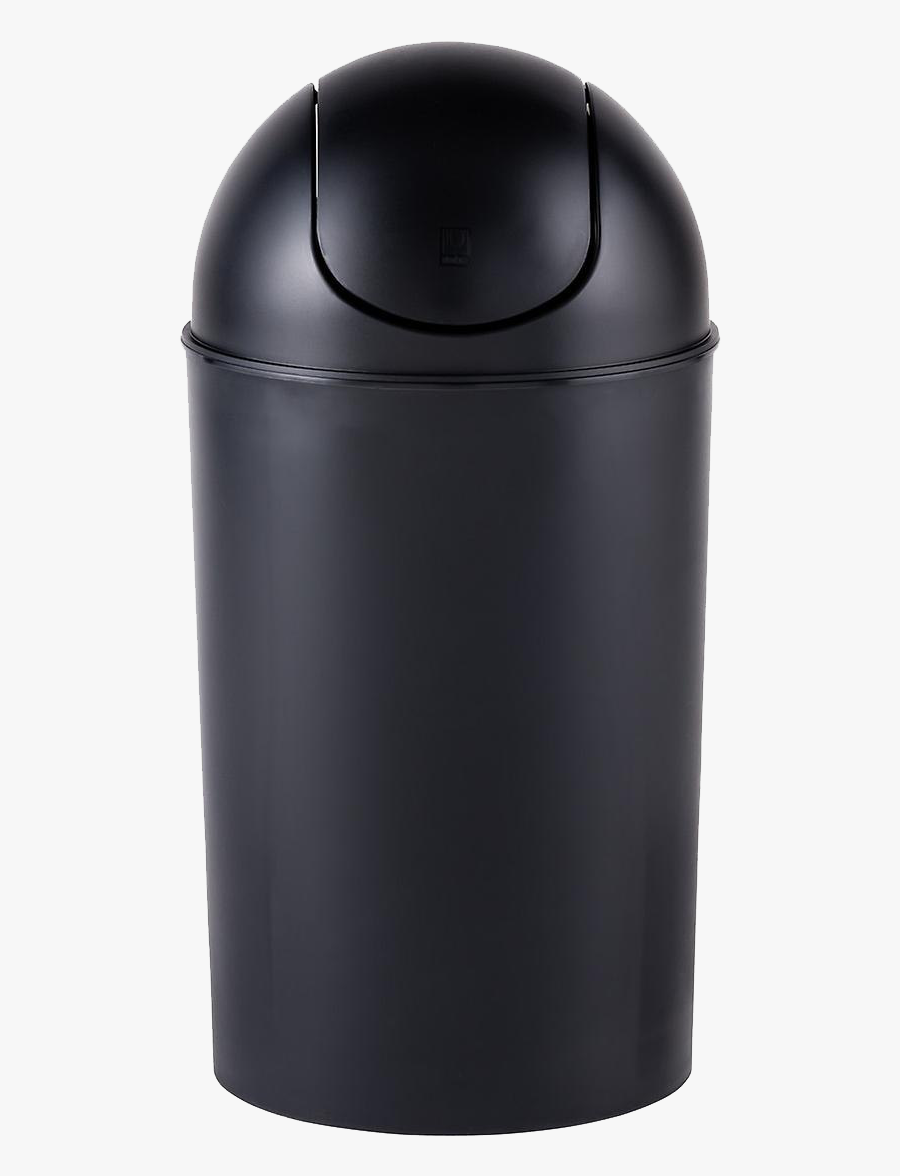 Black Trash Can Png Hd Quality - Black Trash Can With Lid, Transparent Clipart