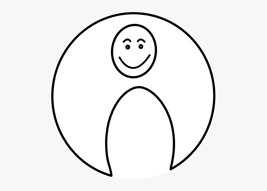 Happy Mood Black White Line Art 555px - Circle, Transparent Clipart